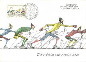 1988 Calgary (Canada), Olympic Winter Games - 3 modern Carte Maximum CM postcards: skiing, country s...