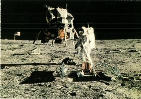 7 db modern űrhajós motívumlap, Holdra szállás, amerikai asztronauták / 7 modern astronautics motive...