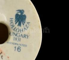 Hollóházi kis angyalka, kézzel festett, jelzett, hibátlan, m:8 cm