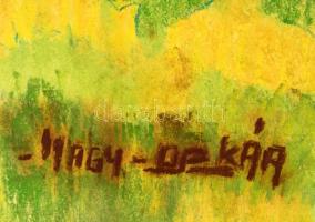 Nagy jelzéssel: Plein air. Pasztell, papír, felcsavarva, 50×70 cm