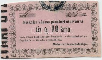 Miskolc 1860. 10kr T:I