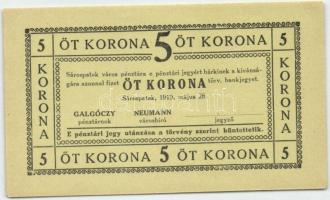 Sárospatak 1919. 5K T:I