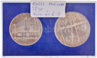 1974. 50Ft Ag + 100Ft Ag "MNB" pár, eredeti, plombált, sérült MNB plasztiktokban T:BU raga...