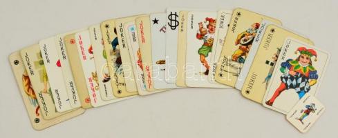 21 db Jolly Joker kártya, különböző méretben