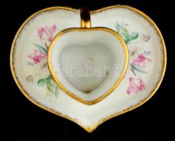 Iris Cluj szívecskés mokkás csésze és alj ( 6db), matricás, kopott, jelzett