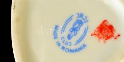 Iris Cluj szívecskés mokkás csésze és alj ( 6db), matricás, kopott, jelzett