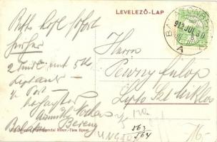 Balatonberény, Armuth-telep Fürdő nagy szálloda, vasúti sínek