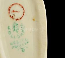 Hollóházi porcelán balerina, kézzel festett, jelzett, hibátlan, m: 13,5 cm