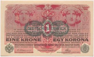1902. 1000K (2x) + 1916. 1K mindhárom "Deutschösterreich" felülbélyegzéssel és hamis "...