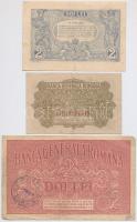 Románia 1920. 2L hamis felülbélyegzés + Német megszállás 1917. 25b + 2L hamis felülbélyegzés T:III
...