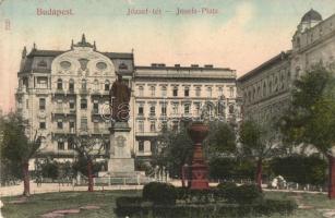 Budapest V. József tér, József Nádor szobor. Taussig A. kiadása