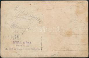 1919 Karácsony a laktanyában, fotólap, hátoldalon pecséttel jelzett, Ryba Géza fényképész, 8x13 cm