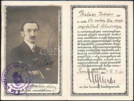 1923 Tiszti egyenruha viselését ünnepélyes alkalmakkor engedélyező fényképes emléklap, 64. nehéz tüz...