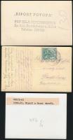cca 1940-1950 Piaci életképek, 3 db fotó, hátuljukon feliratozva, ill. pecséttel jelzett, különböző ...
