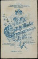 cca 1890-1900 Fiúportré, Székely Aladár műterméből, keményhátú fotó, 10x6 cm