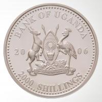 Uganda 2006. 2000Sh Ag "A labdarúgás halhatatlanjainak csarnoka - Spanyolország 1960-as évek / ...
