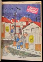 1979 A Ludas Matyi c. szatirikus hetilap 1979-es, XXXV. évfolyamának számai egybekötve. Teljes évfolyam. Korabeli egészvászon-kötésben.