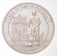 Uganda 2006. 2000Sh Ag A labdarúgás halhatatlanjainak csarnoka - Portugália 1960-as évek / Eusébio T:PP ujjlenyomat Uganda 2006. 2000 Shillings Ag Hall of Fame of football - Portugal 1960s / Eusébio C:PP fingerprint