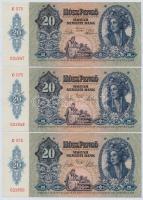 1941. 20P (6x) sorszámkövetők + 20P az előzőekhez képest egyugrásos sorszámkövető T:I,I-