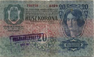 1913-16. 1K (2klf), 10K, 20K klf hamis bélyegzőkkel T:II,III