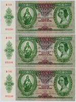 1936. 10P (7x) sorszámkövetők T:I