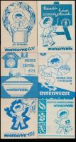 cca 1980 Mirelite reklám nyomtatványok, 13 db, (pl.: sütemények mireliteből, kalória szegényen mireliteből, receptek cukorbetegeknek mireliteből...stb.)