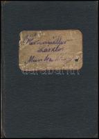 1890-1929 Bp., Rézesztergályos segéd munkakönyve, 15 kr. okmánybélyeggel, számos bejegyzéssel