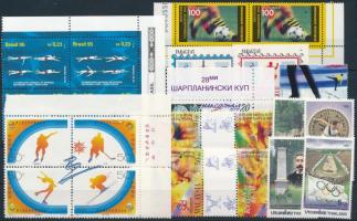 Olimpia motívum 1995-1998 3 kl sor + 2 klf önálló érték + 1 pár + 2 klf négyestömb, Olympics 1995-1998 3 sets + 2 stamps + 1 pair + 2 blocks of 4