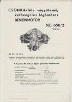 cca 1940 Csonka János gépgyára 4 db reklámnyomtatvány motorokról