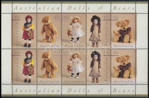 Babák és játékmackók kisív, Dolls and Bears minisheet