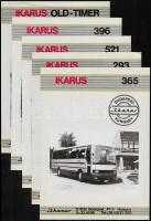 cca 1985 Ikarus buszok és járművek képes modellismertetői. 5 db 4p.