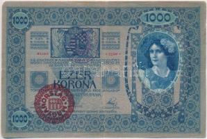 1902. 1000K + 1913. 20K + 1917. 2K mindhárom hamis  "Temes Vármegye Vinga Község" felülbélyegzéssel (fake overprint) T:III,I