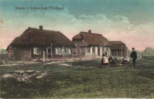 Widok z Królewstwa Polskiego / View from the Kingdom of Poland, village + K.u.K. Bahnhofkommando Radom (EK)