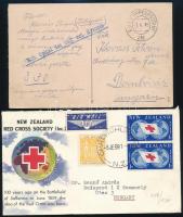 9 db régi vöröskeresztes címke