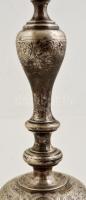 Ezüst (Ag.) ötágú gyertyatartó, gazdagon cizellált, mesterjeggyel (FT), jelzett, nettó: 1364 g, m:53...