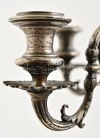 Ezüst (Ag.) ötágú gyertyatartó, gazdagon cizellált, mesterjeggyel (FT), jelzett, nettó: 1364 g, m:53...