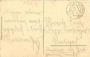 Segesvár, Schässburg, Sighisoara; utcakép, H. Girscht üzlete. F. Petrovits kiadása / street view, sh...