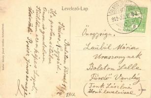 Balatonfüred, Part részlet, híd. Koller Károly József kiadása