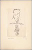 3 db részben alkalmi kisgrafika, rézkarc, papír, jelzettek, különböző méretben