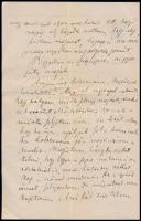 1870 Hegedűs Sándor (1847-1906) közgadász, miniszter, író saját kézzel írt szerelmes levele Jókay Jo...