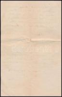 1870 Hegedűs Sándor (1847-1906) közgadász, miniszter, író saját kézzel írt szerelmes levele Jókay Jo...