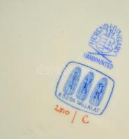 Herendi kukorica mintás tálka, kézzel festett, jelzett (IKR Közös Vállalat), hibátlan, d: 20 cm