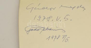 Aláírásgyűjtemény, magyar zenészek, művészek aláírásai füzetben, összesen 34 db, köztük Gádor István...