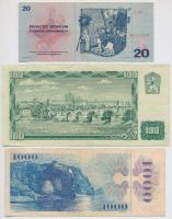 Csehszlovákia 1960-1985. 9db-os bankjegy tétel, mind klf. T:III
Czechoslovakia 1960-1985. 9pcs of b...