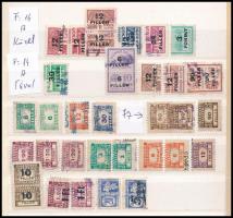 Számlailleték bélyegek közepes berakólapon