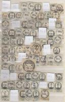 Ausztria 1870 81 db bélyeg fogazás szerint A/4-es berakólapon