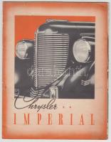 1938 Chrysler Imperial prospektus, benne 1938-as árlistával, angol nyelven./ 1938 Brochure of Chrysler Imperial, with price list from 1938, in English language.