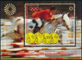 Summer Olympics, Munich mini sheet + block Nyári olimpiai játékok, München kisív + blokk