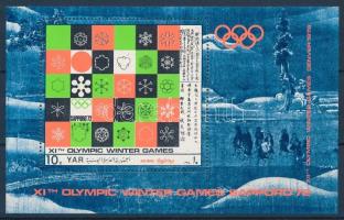 Winter olympic games, Sapporo minisheet, Téli olimpiai játékok, Sapporo (V.) kisív