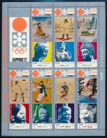 Winter olympic games, Sapporo minisheet Téli olimpiai játékok, Sapporo (V.) kisív